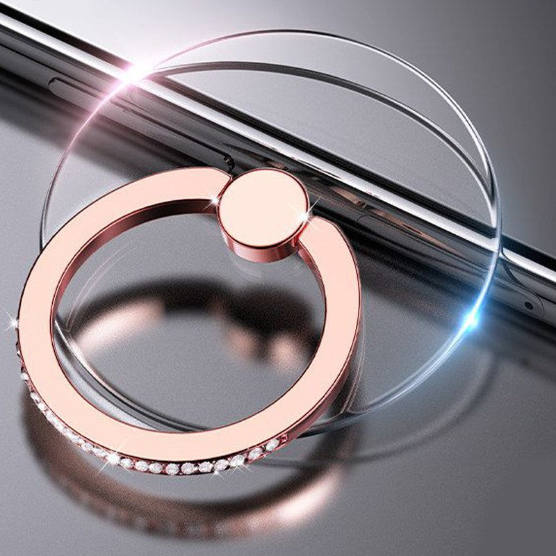 Soporte de anillo para teléfono celular transparente 360 ° Soporte de agarre de dedo transparente con rotación de grado compatible con iPhone Xiaomi para funda de teléfono