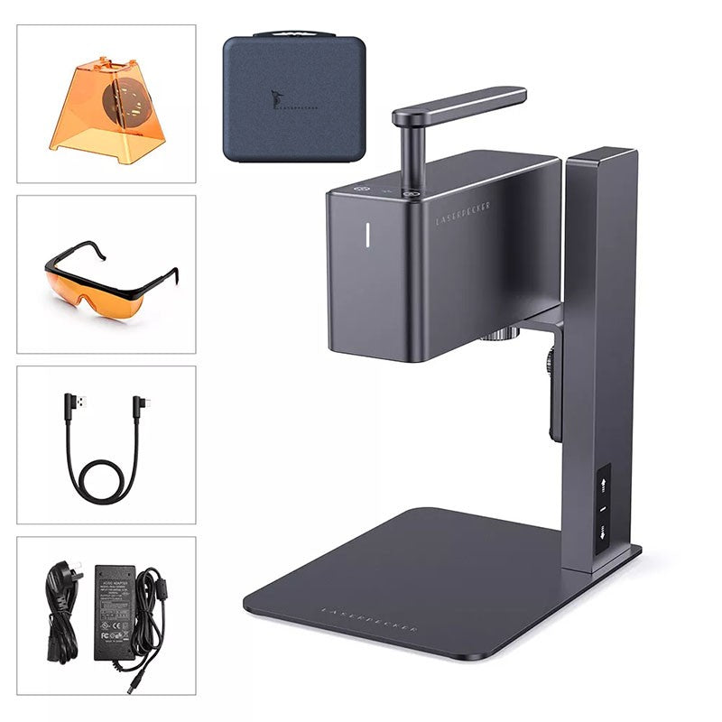 MINI grabador láser LaserPecker con máquina de grabado portátil Bluetooth 5W 2K para papel, madera, cuero, vidrio de color LP2