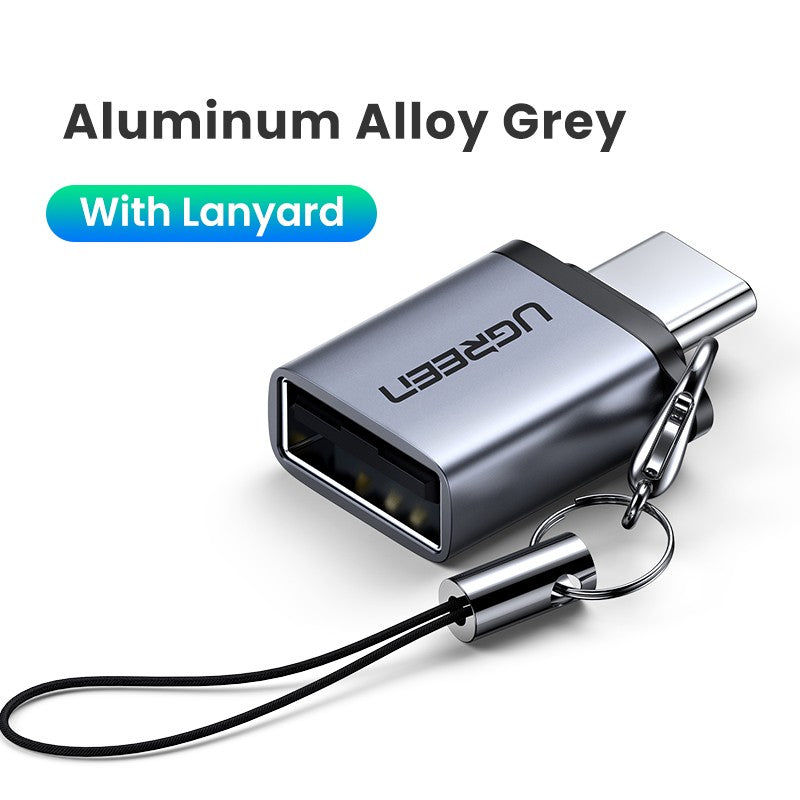 Ugreen-Adaptador USB tipo C a USB 3,0, Cable OTG Thunderbolt 3, para Macbook pro Air, Samsung S10, S9