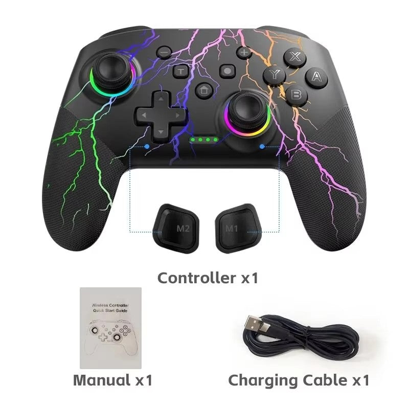 Control Inalámbrico DATA FROG Pro para Switch / Switch Lite / Consola OLED para PC, Joystick con Doble Vibración y Control de Movimiento