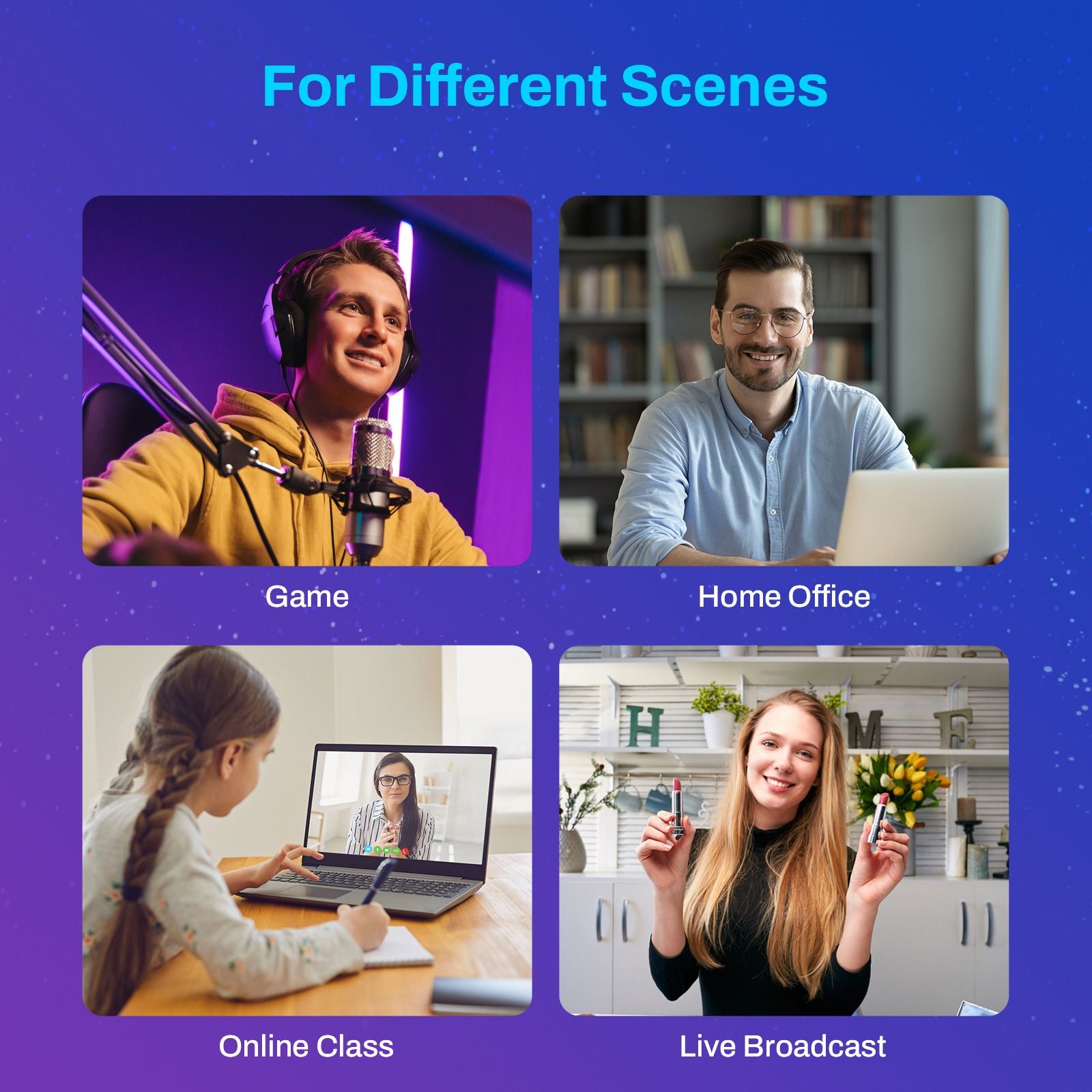 Cámara Web 4K 1080P 60FPS con Enfoque Automático, Cámara Web para Transmisión en Vivo EMEET S600 con Micrófonos y Cubierta de Privacidad para Tiktok/YouTube