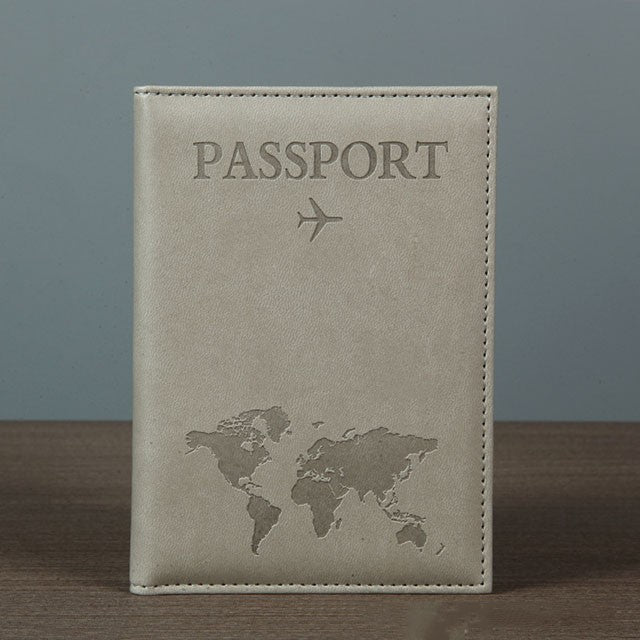 Amante el mapa del mundo cubierta de pasaporte estampado en caliente avión Simple mujeres hombres viaje pasaporte estuche protector moda regalo de boda