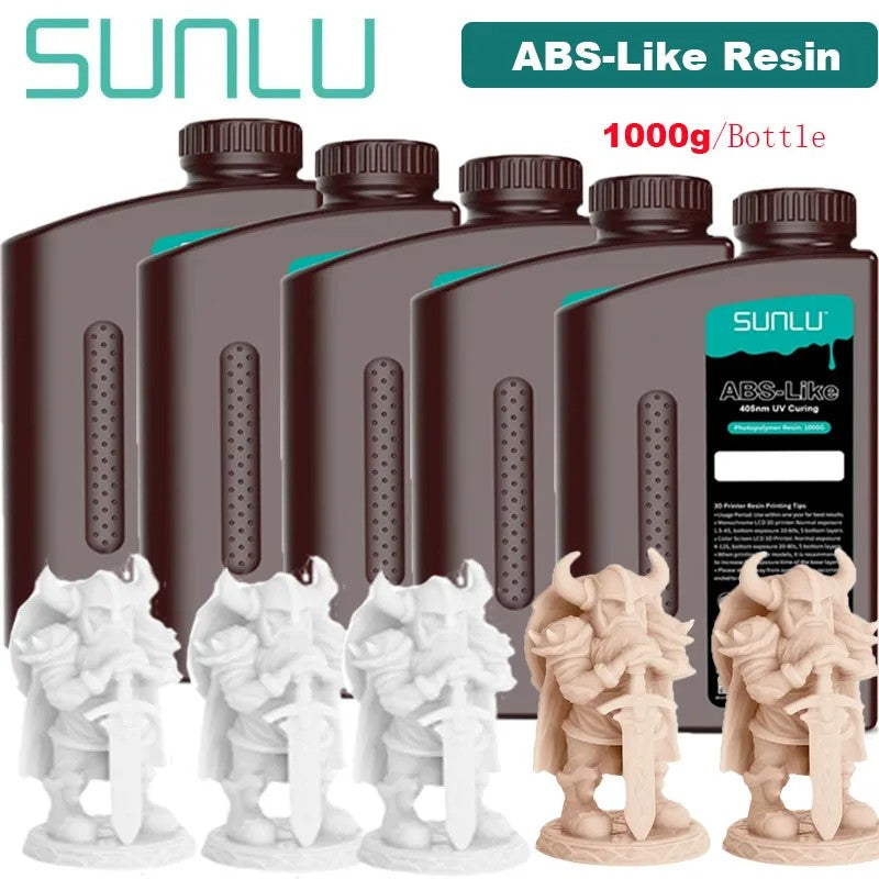 Resina estándar SUNLU/ABS como/lavado con agua/resina estándar 14K 5KG 1KG/botella 405nm resina UV impresión 3D para impresora LCD 3D
