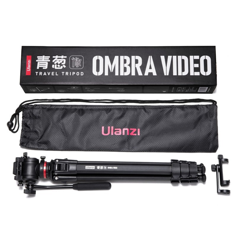 Ulanzi MT-56 OMBRA VIDEO trípode de viaje con cabezal de bola de arrastre fluido Metal al aire libre Smartphone DSLR cámara trípode monopié
