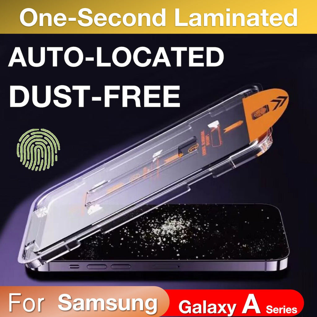 Para Samsung Galaxy A13 A14 A23 A32 A31 A33 A54 A55 A35 5G Protector de pantalla vidrio templado fácil de instalar Kit de eliminación automática de polvo