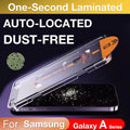 Para Samsung Galaxy A13 A14 A23 A32 A31 A33 A54 A55 A35 5G Protector de pantalla vidrio templado fácil de instalar Kit de eliminación automática de polvo