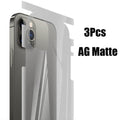 3 uds película protectora trasera de hidrogel para iPhone 16 15 12 13 14 pro max 12Mini 13Mini cubierta protectora de pantalla trasera bordes laterales