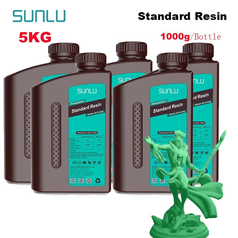 SUNLU-impresora LCD de resina estándar, 5KG, 405nm, curado de fotones, superficie lisa de buena precisión, modelo de bajo olor, Kit de impresión de garaje