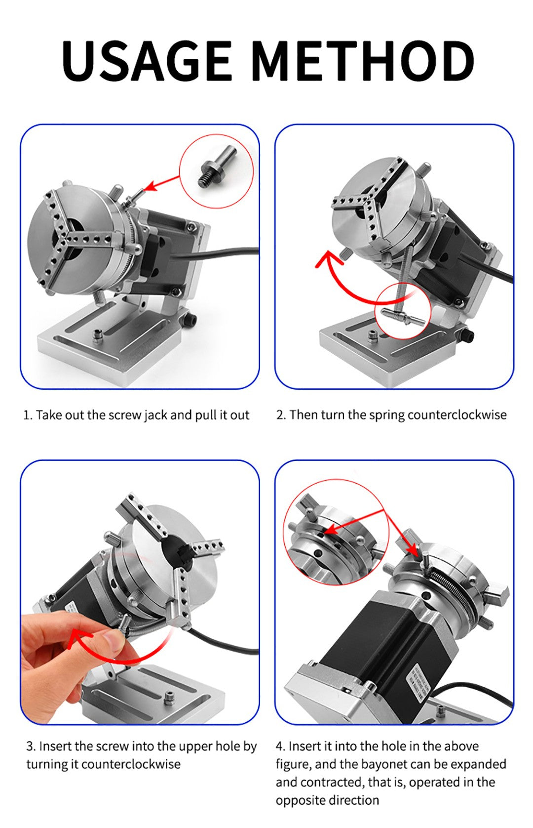 Accesorios para Máquina de Marcado Láser de Fibra, Mesa Giratoria D80 D69 D50 para Tazas, Pulseras y Anillos