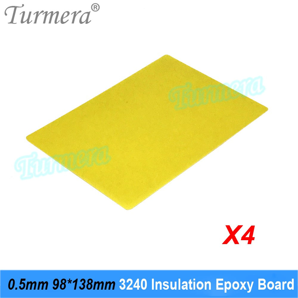 Turmera 3240 Placa de aislamiento epoxi 0,5mm de espesor 98*138mm para 3,2 V 30Ah 32Ah 40Ah 280Ah 12,8 V Lifepo4 paquete de baterías uso Diy