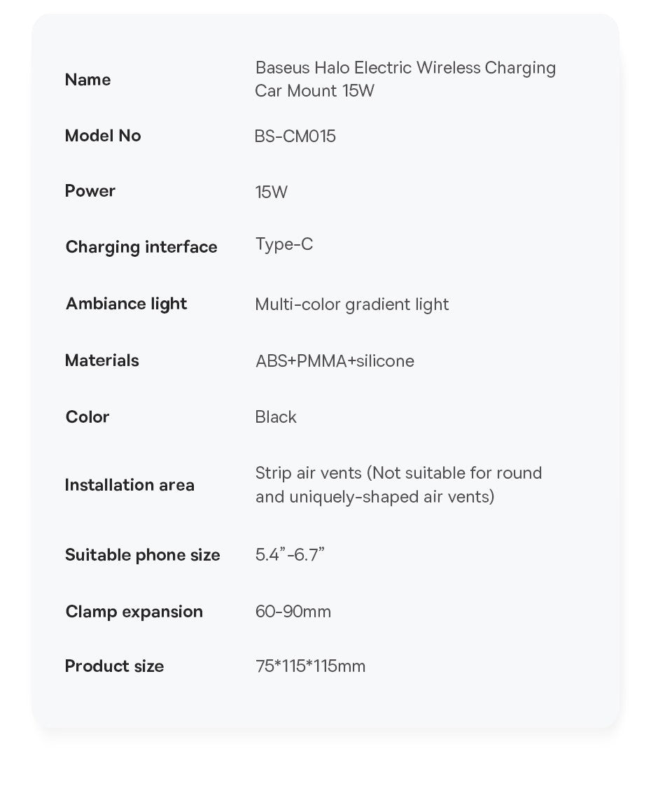Soporte de teléfono Baseus para coche, cargador de teléfono inalámbrico QI infrarrojo de 15W para iPhone, Xiaomi, Samsung, soporte para coche, carga rápida, fácil Control