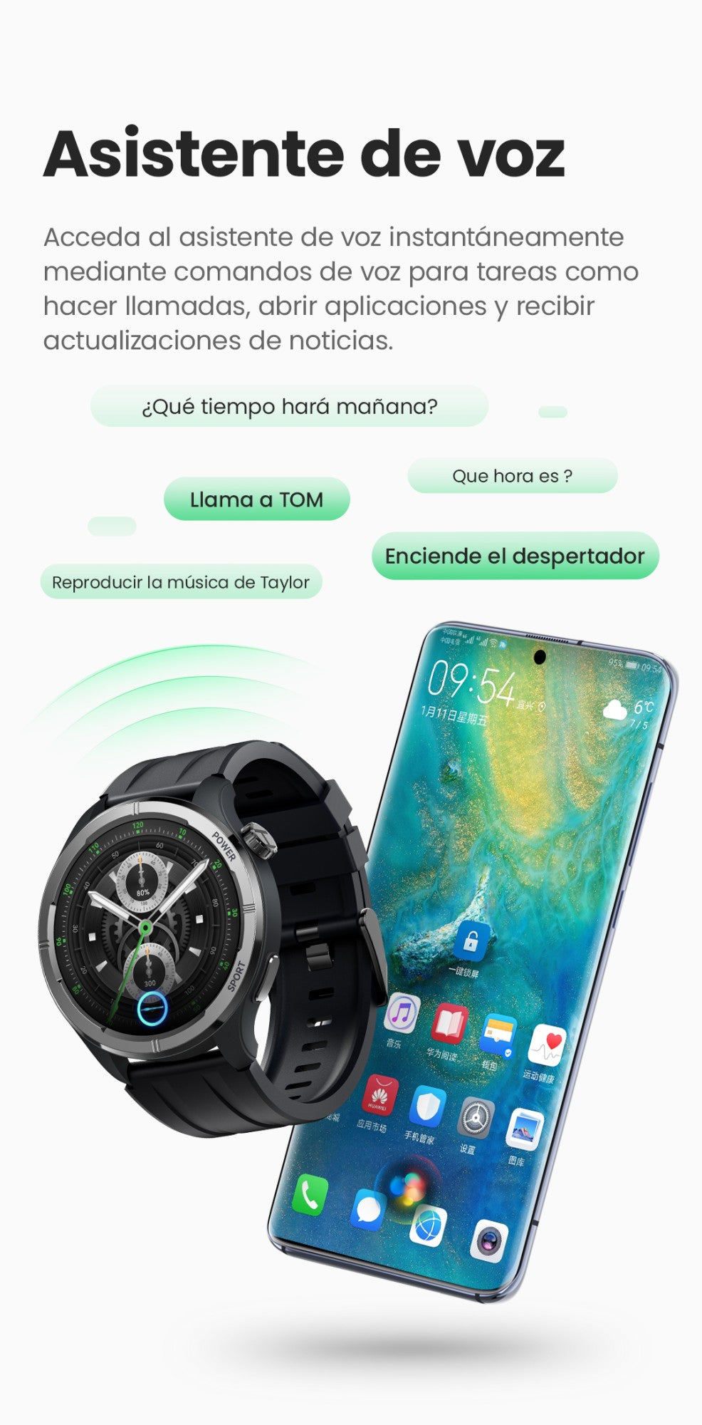HAYLOU Solar Neo Reloj inteligente Pantalla HD de 1,53'' Llamada Bluetooth Monitoreo de salud 24 horas Relojes inteligentes Hombres Mujeres Relojes deportivos inteligentes