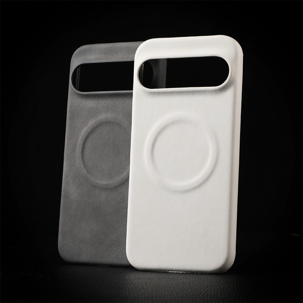 Funda de teléfono magnética de piel de oveja de lujo para Google Pixel 10 9 8 7 Pro XL 8A 7A cubierta sólida dura mate de negocios a prueba de golpes