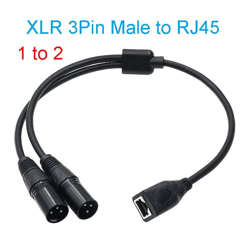 Cable Adaptador Convertidor de Conector XLR Macho/Hembra de 3 Pines a RJ45 para Micrófono, Sistemas de Altavoces Behringer y Radio