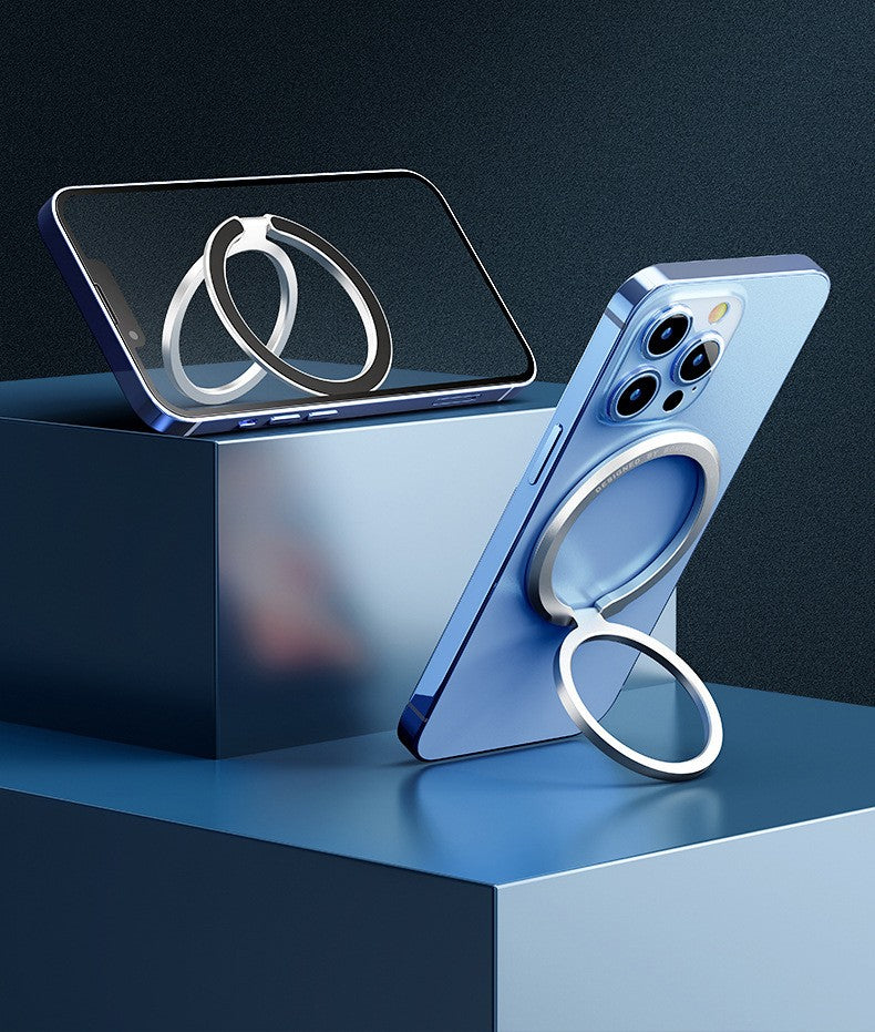 Para Magsafe Metal Glitter 1 Uds polvo fuerte soporte de anillo de succión magnética para soporte de teléfono móvil etal 360 °   Carga giratoria