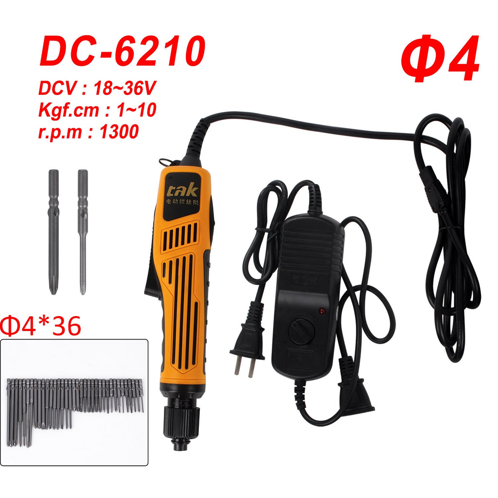 Juego de herramientas eléctricas de 18-36V, destornillador industrial, destornillador semiautomático, Motor de cobre ajustable de torsión apto para puntas de tornillo de 1,2-6mm