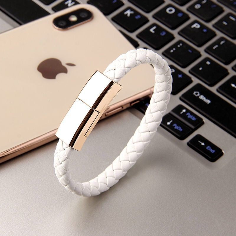 Cable de Carga Rápida Portátil Tipo Pulsera Compatible con iPhone 11 12 13 14 Pro Max Samsung Huawei Xiaomi USB Micro Tipo-C