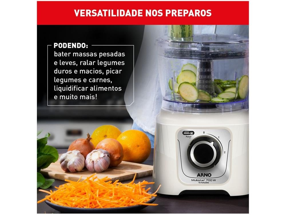 Arno-procesador de alimentos Multichef, 700W, marfil, MP62, 16 Functions-220V