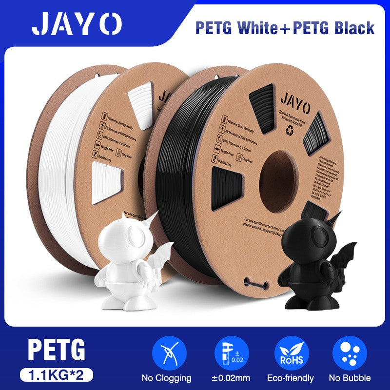 Filamento de impresora 3D JAYO PLA/PETG/SILK/TPU/ABS 1,75mm 2 rollos de materiales de impresión 3D para impresora 3D envío gratis
