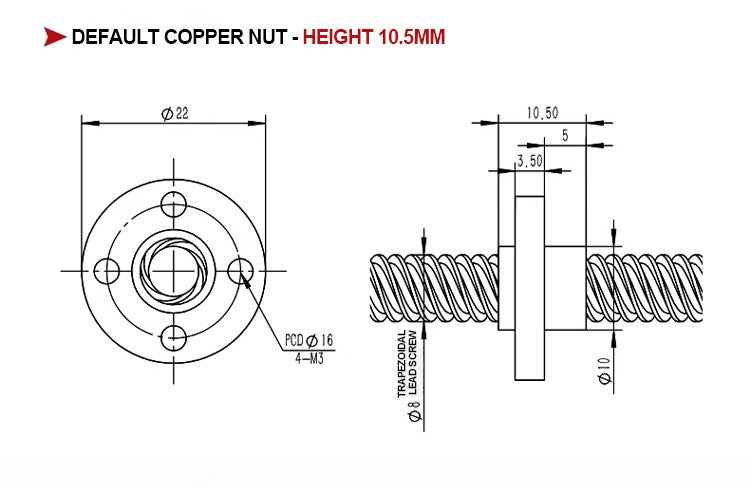 Motor paso a paso Nema17 40mm 1.5A 42 17HS4401S-T8 * 8 300mm varilla de tornillo Motor Z lineal con tornillo de avance Trapezoidal para impresora 3D