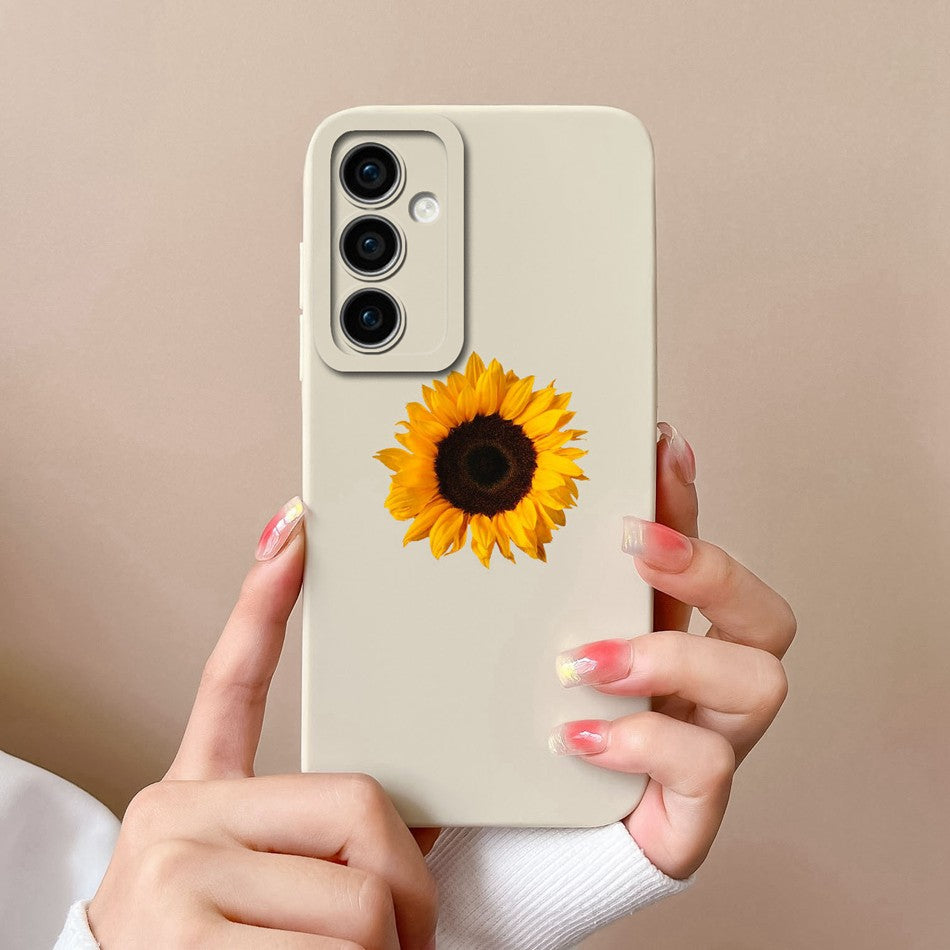 Funda para Samsung A35 A55 5G, funda trasera romántica, Protector de cámara de silicona líquida suave para Samsung A 35 A 55 Anti Choc Coque Capa