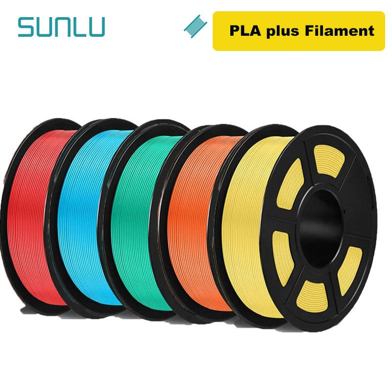 SUNLU Filamento PLA/PETG/PLA PLUS/Transparente de 5 kg, 1.75 mm, 5 Rollos de 1 kg, Filamento 3D para Impresora y Bolígrafo 3D, Enrollado Cuidadosamente