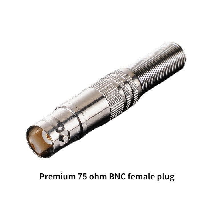 Enchufe macho y hembra Q9 de 75 ohm, HD-SDI digital de alta definición, fácil de soldar, conector BNC 2k, audio y vídeo, cámara HIFI, 1 unidad