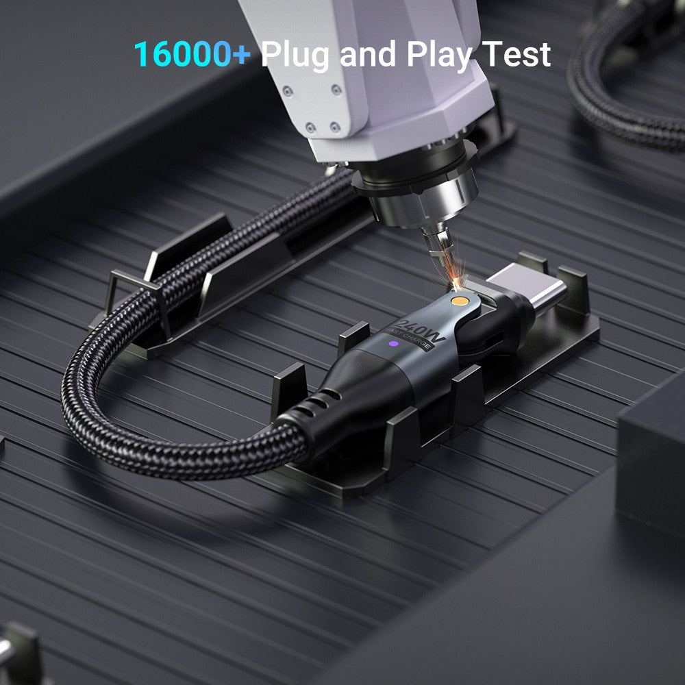 AUFU Cable USB tipo C de 240W para MacBook Pro carga rápida 3,1 5A Cable de carga rápida Cable USB C para iPhone15 Samsung Xiaom