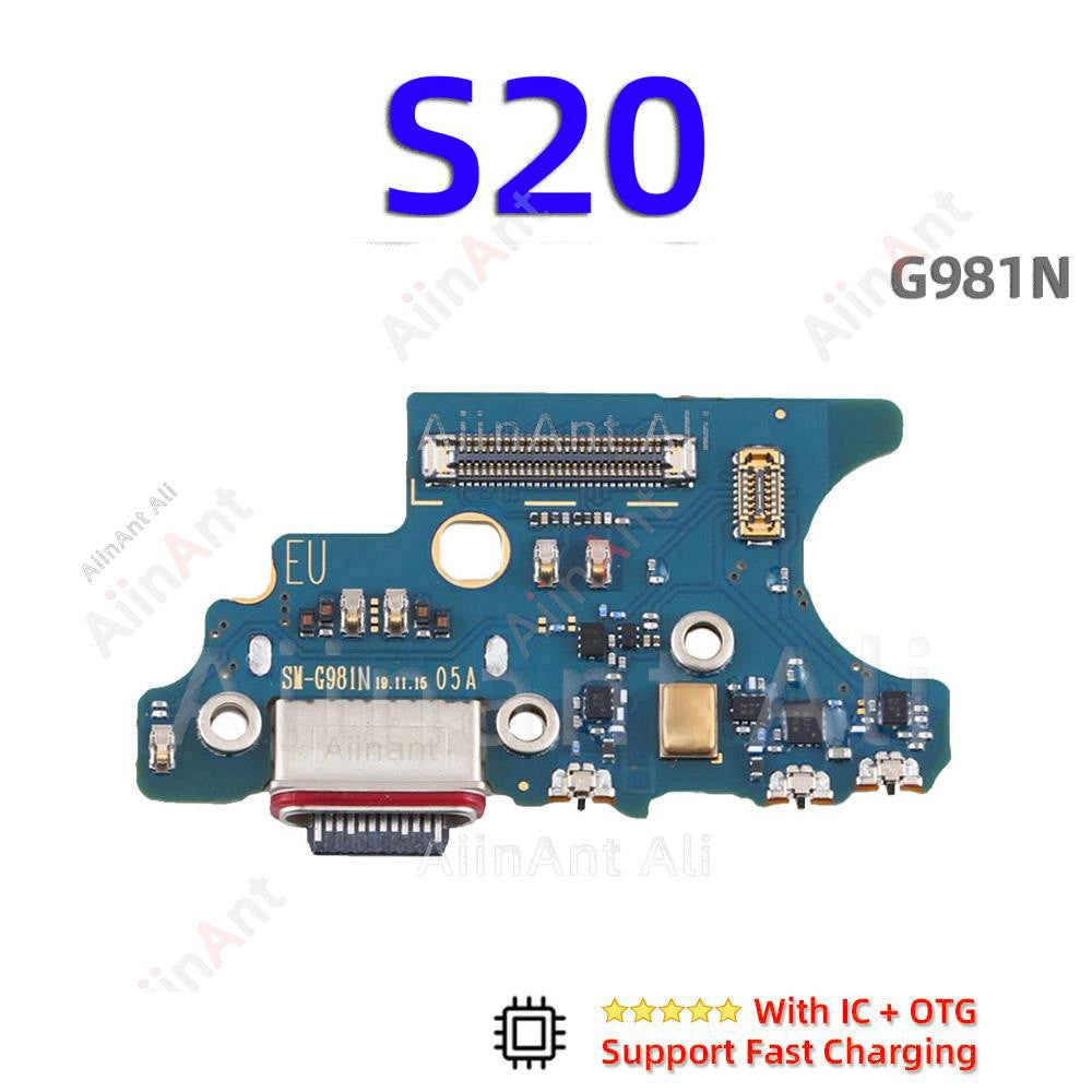 AiinAnt conector de placa de cargador USB, puerto de carga, Cable flexible, base Original For Samsung Galaxy S20 Ultra Plus FE S20 + G988B G988U G986B G986U G981B G981U G781B G780F G988N G986N G981N