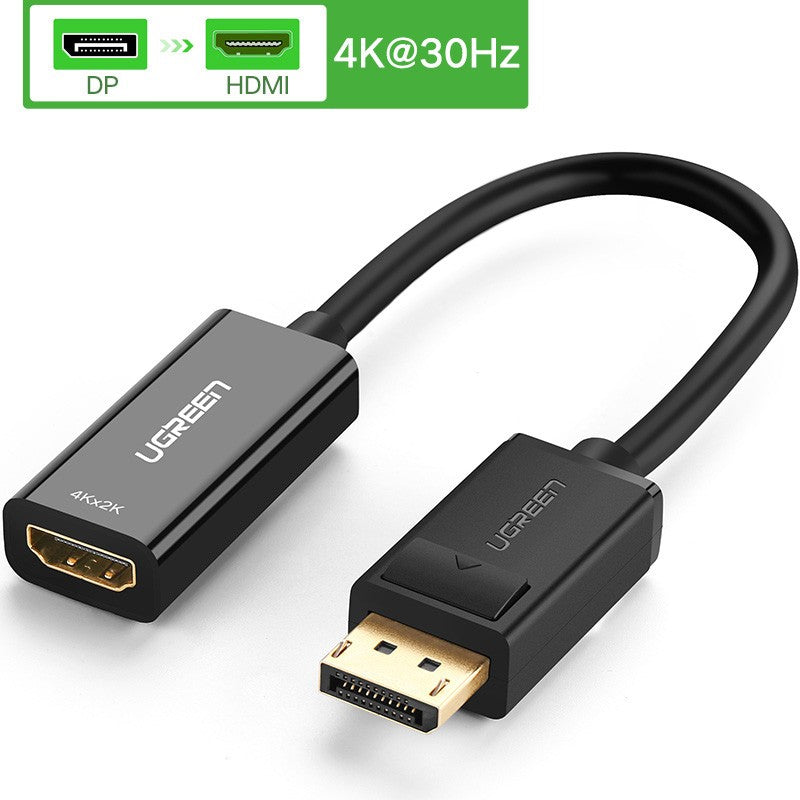 UGREEN-adaptador Displayport DP a HDMI 4K, convertidor de Cable de puerto de pantalla 1080P para PC, portátil, proyector, adaptador Displayport a HDMI