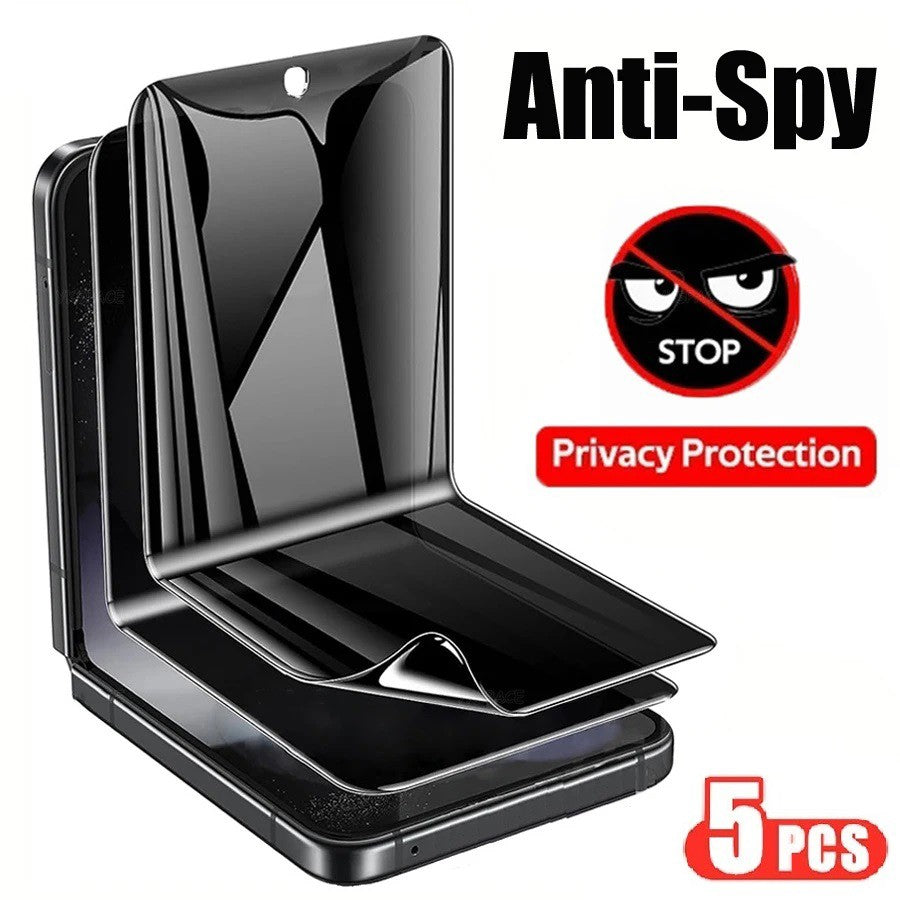 Película de hidrogel antiespía para Samsung Galaxy Z Flip 5 4 3 Flip5 Flip4, Protector de pantalla suave, 5 uds.