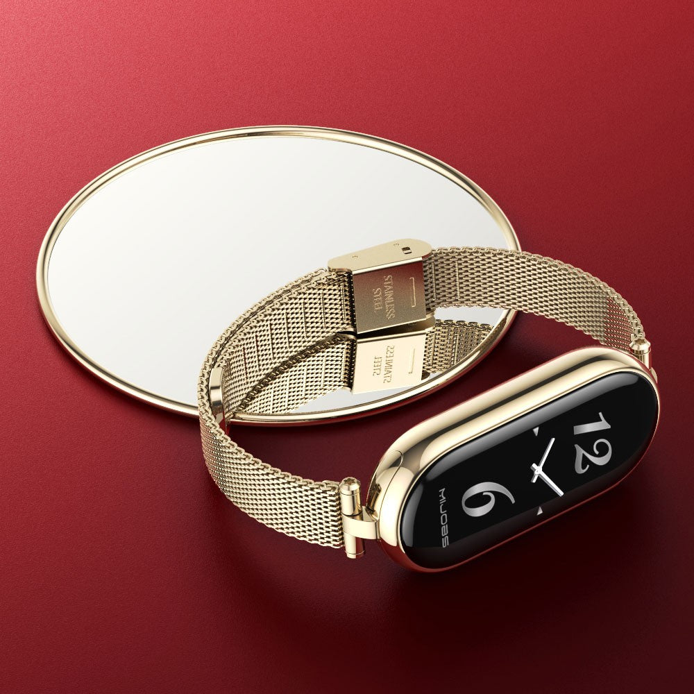 Correa para Xiaomi Mi Band 9 8 10 7 6 5 Pulsera inteligente Mujeres Niñas Moda Malla Metálica Correa de reloj Accesorios de repuesto Miband 9 10