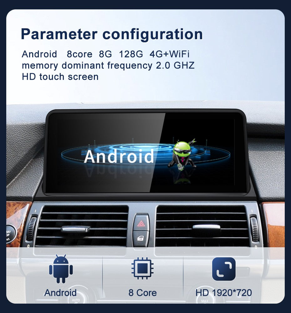 STWEI 2024 nuevo ID6 ID7 ID8 UI 10,25inc sistema Android inalámbrico Carplay AUTO para BMW X5 E70 X6 E71 reproductores de vídeo de coche GPS Navi