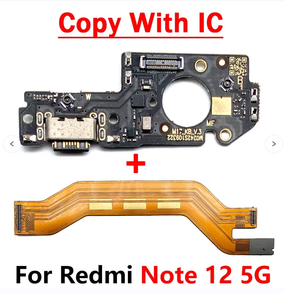 Para Xiaomi Redmi Note 7 8 8T 9 9S 10 10S 12 Pro 4G 5G conector Dock cargador Micro USB puerto de carga placa base Cable flexible principal