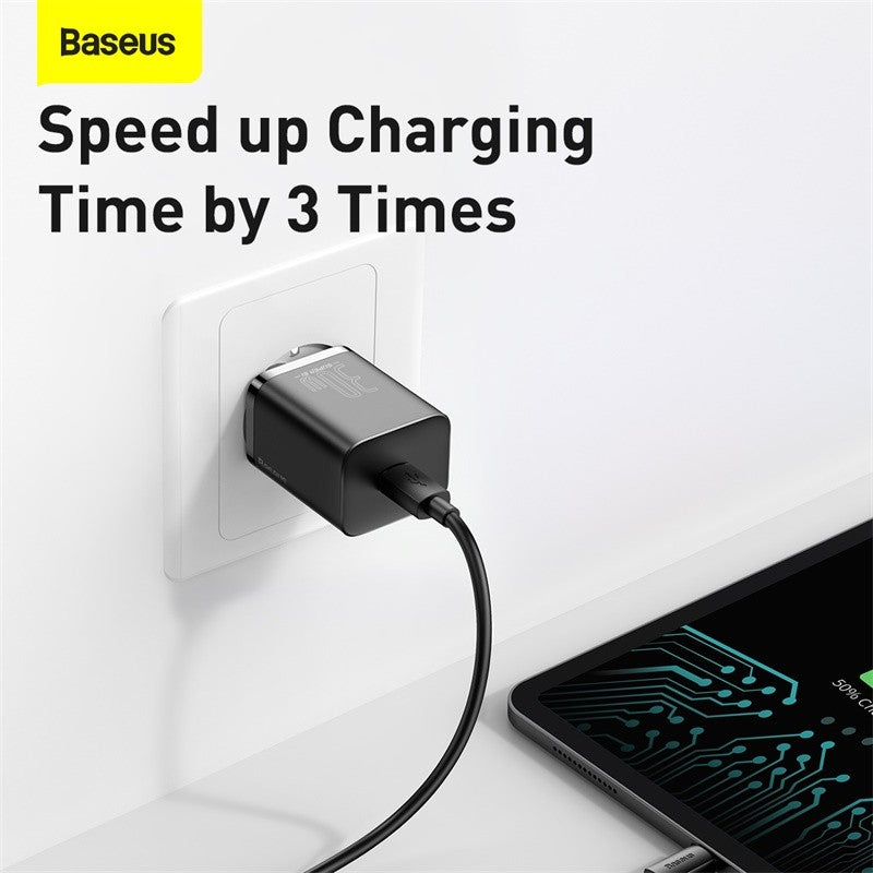 Baseus Super Si 30W USB C adaptador de cargador para iPhone 14 13 12 Pro Max iPad tipo C QC 3,0 PD carga rápida para Xiaomi cargador rápido