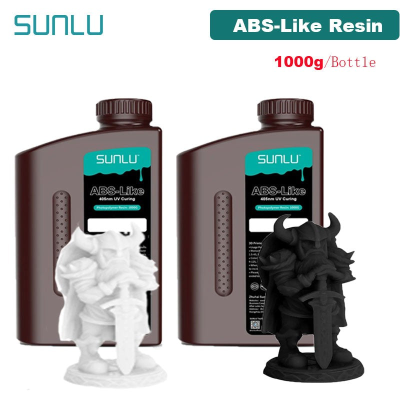SUNLU resina UV 405nm fotopolímero tipo ABS impresora LCD líquido 2KG puede perforar roscas internas procesadas bajo olor alta dureza