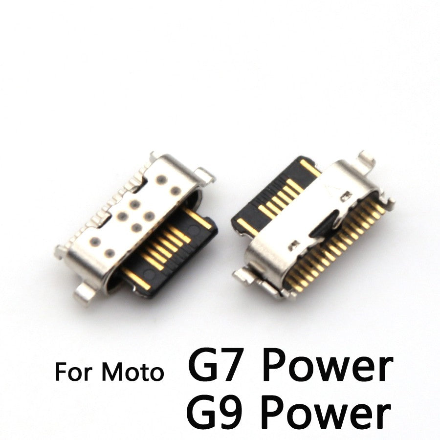 50 Uds conector Micro USB puerto de carga Jack Plug Dock para Motorola Moto G5 G5s G6 G7 G8 G9 Plus Play Power Lite piezas de reparación