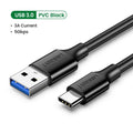 UGREEN Cable USB C 5Gbps USB3.0 A a USB C para iPhone 17 16 15 iPad Samsung S25 S24 para Switch M2 SSD NVME USB3.0 Cable de datos de 18W