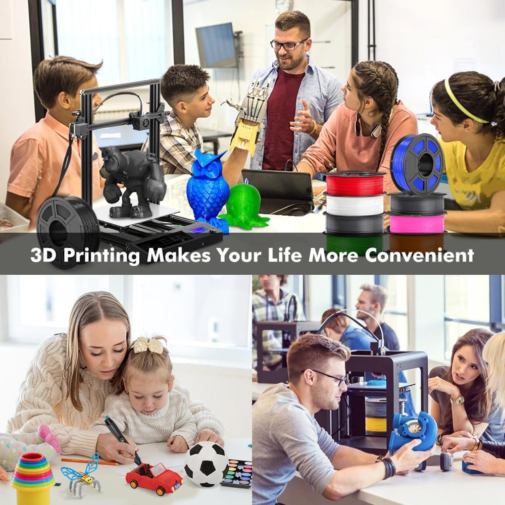 Filamento de impresora 3D JAYO PLA/PETG/SILK/TPU/ABS 1,75mm 2 rollos de materiales de impresión 3D para impresora 3D envío gratis