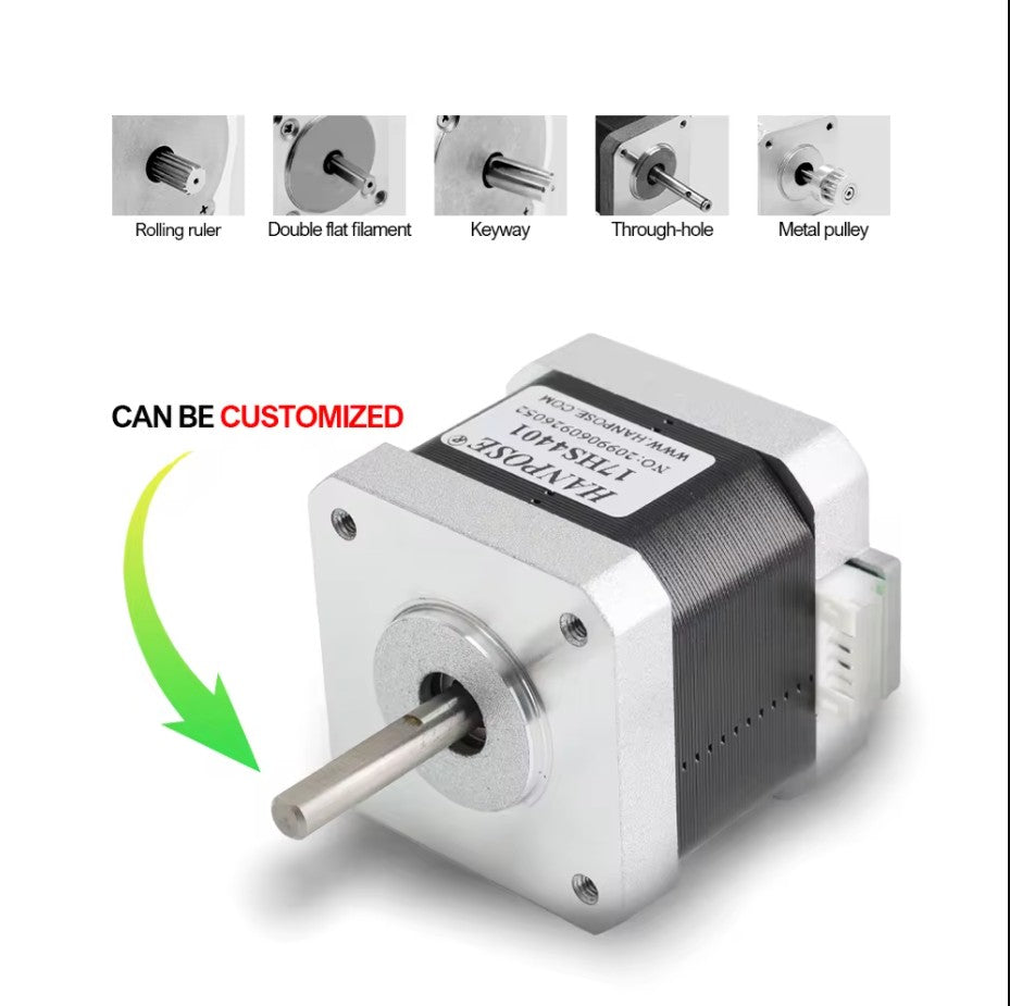 1 Juego de Motor paso a paso NEMA 17 de alta calidad, 4 conductores, 40mm, 1.8A, 40N.CM, 17HS4401, con controlador de motor paso a paso TB6600 para impresora 3D