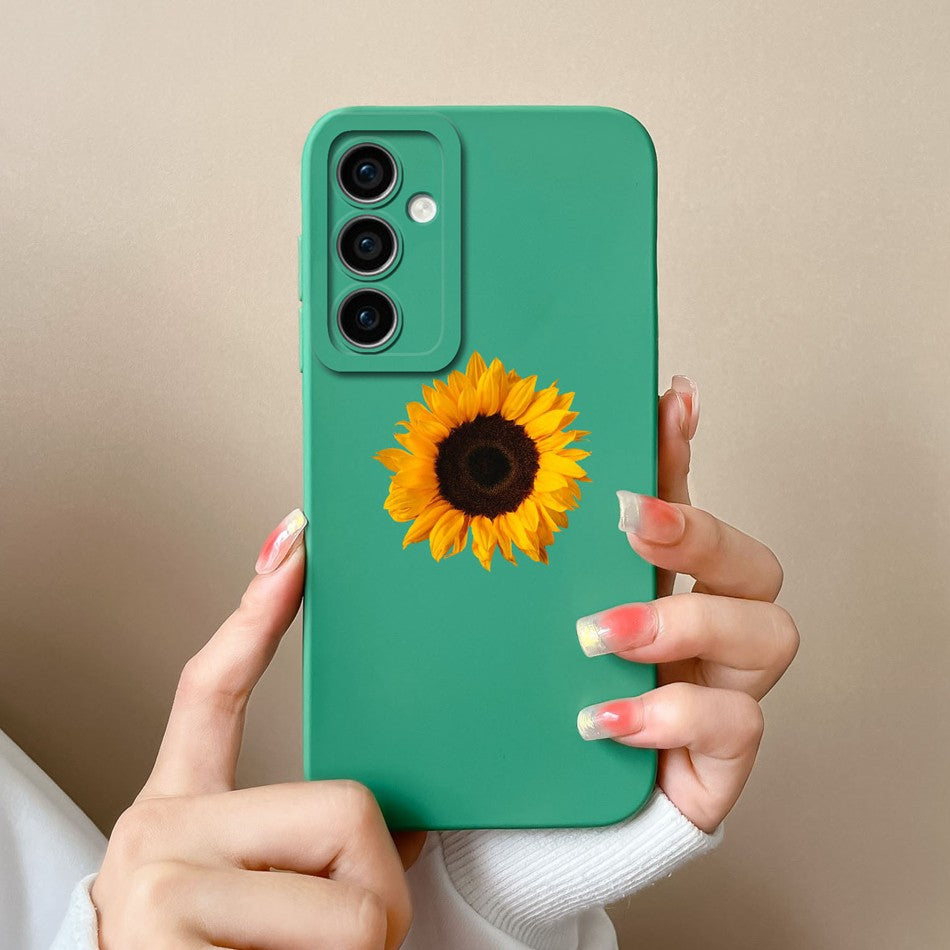 Funda para Samsung A35 A55 5G, funda trasera romántica, Protector de cámara de silicona líquida suave para Samsung A 35 A 55 Anti Choc Coque Capa