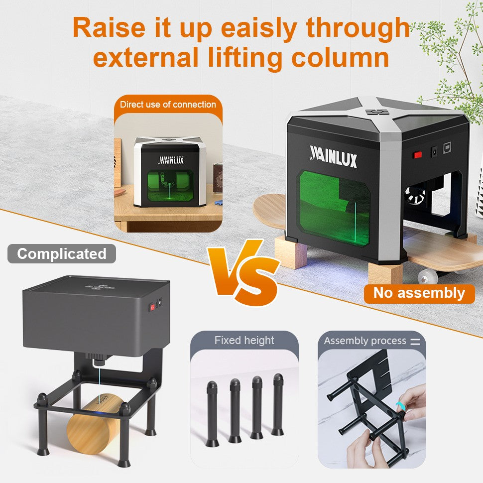 Wainlux-grabador láser K6, impresora de marcado, máquina de carpintería, plástico, 3000mw, Bluetooth
