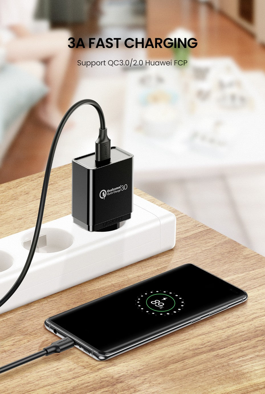 UGREEN Cable USB C 5Gbps USB3.0 A a USB C para iPhone 17 16 15 iPad Samsung S25 S24 para Switch M2 SSD NVME USB3.0 Cable de datos de 18W