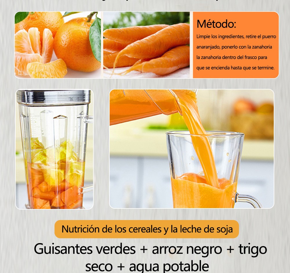 BioloMix-batidora con temporizador de alta resistencia, 3HP, 2200W, exprimidor, procesador de alimentos y frutas, batidos de hielo, sin BPA, tarro de 2L