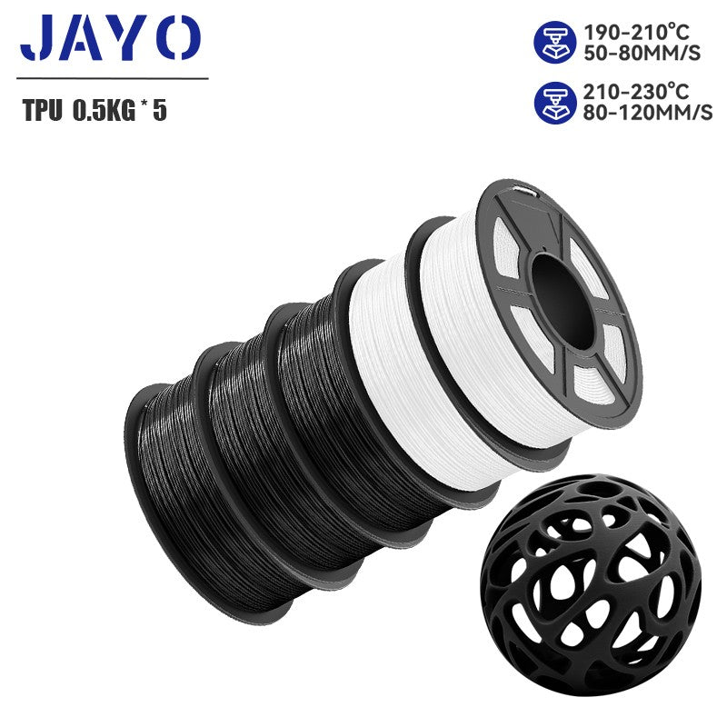 JAYO 5 rollos PLA/PLA Plus/petg/ABS/TPU/PLA meta/PLAYG/HS-PLA filamento de impresora 3D 1,75mm FDM materiales de impresora 3D para impresora 3D