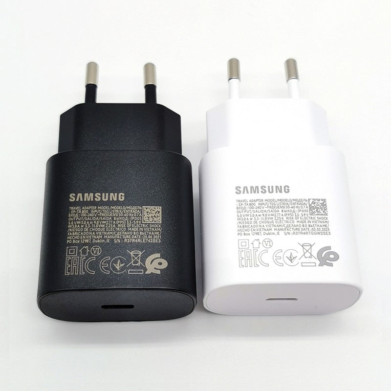 Samsung 25W cargador súper rápido tipo C adaptador para Galaxy S24 S23 S20 S21 S22 Plus Note 20 10 A55 A35 A25 A15 Z Flip Fold 6 5 4 3