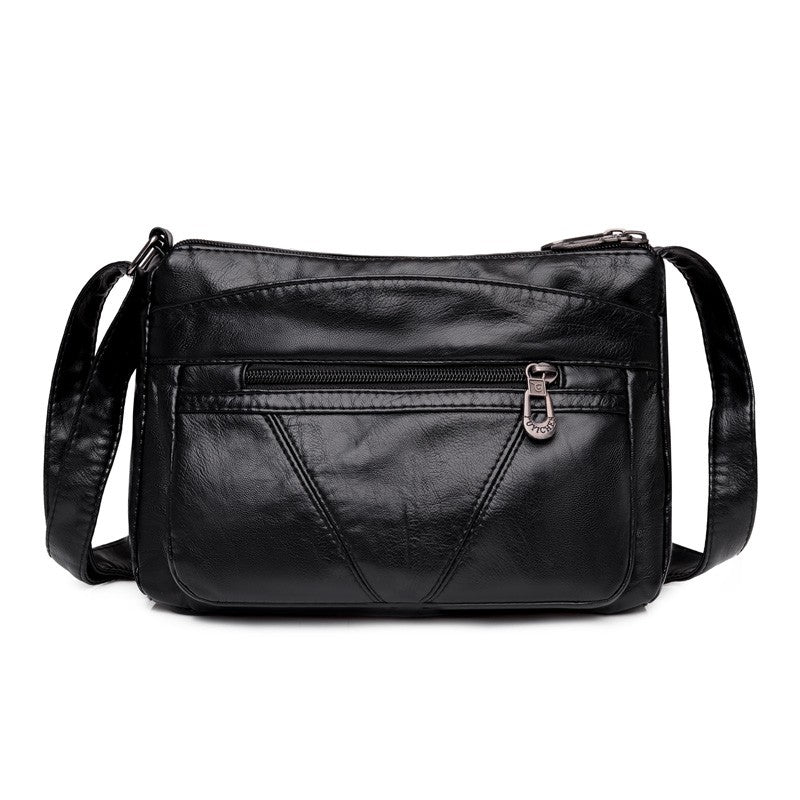 Bolso bandolera de Color liso que combina con todo, bolsos de hombro de alta capacidad para mujer, bolso de mano de piel sintética de alta calidad 2021