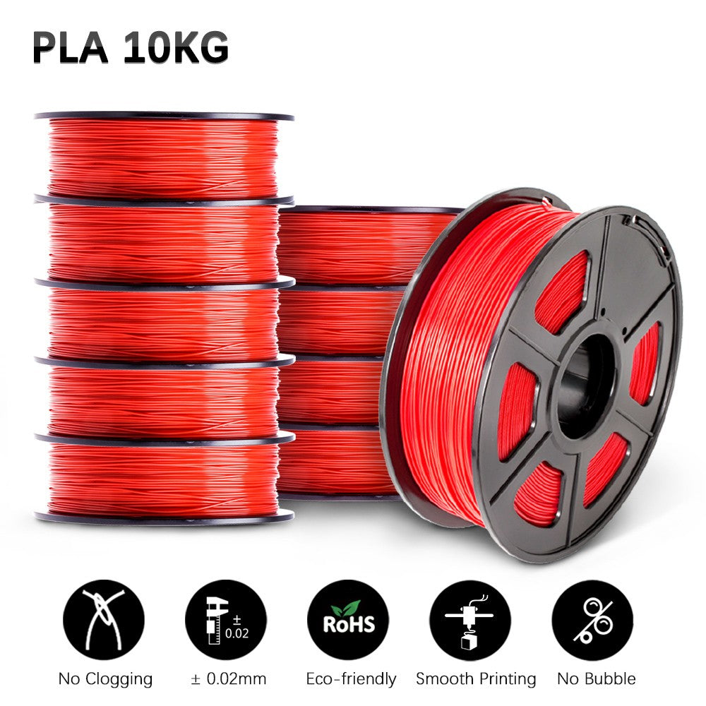 Filamento SUNLU 3D PLA/PLA PLUS de 10 kg (22 lb), 1.75 mm, Filamento para Impresora 3D, Ecológico y de Alta Resistencia