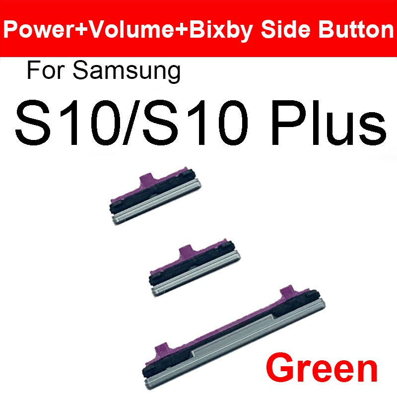 Volumen de encendido y apagado + botón Bixby para Samsung Galaxy S8 S9 S10 Plus, botón de tecla lateral para piezas de reparación Samsung Note 8