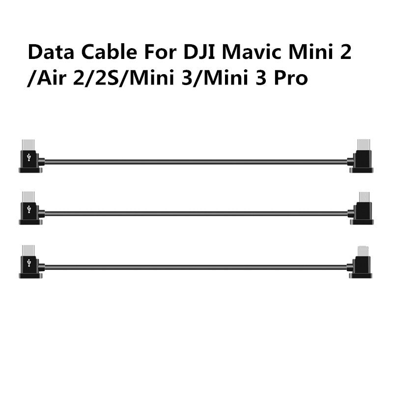 Cable de datos de Control remoto para Dron DJI Mini 3 Pro /Mavic 3/Mini 2 /Mavic Air 2/Air 2S, Cable de datos de Control remoto de RC-N1, IOS, Android, Micro tipo C
